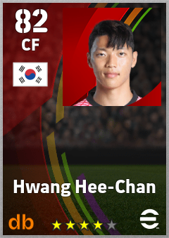 Hwang Hee-Chan — CF, OVR 82, MAX 82