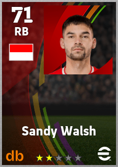 Sandy Walsh eFootball player card