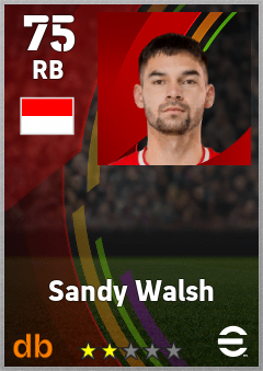 Sandy Walsh — RB, OVR 75, MAX 75