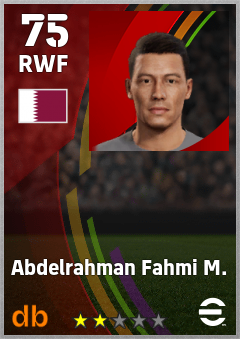 Abdelrahman Fahmi M. — RWF, OVR 75, MAX 75