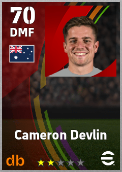 Cameron Devlin eFootball player card