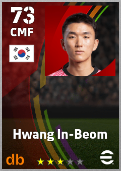 Hwang In-Beom eFootball player card