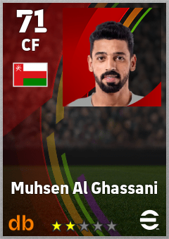Muhsen Al Ghassani — CF, OVR 71, MAX 71