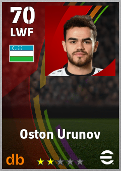 Oston Urunov eFootball player card