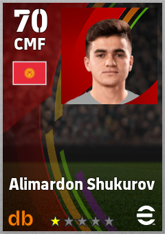 Alimardon Shukurov — CMF, OVR 70, MAX 70