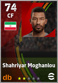 Shahriyar Moghanlou — CF, OVR 74, MAX 74