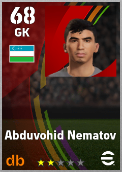 Abduvohid Nematov eFootball player card