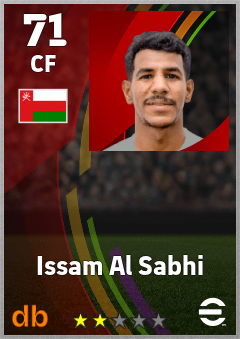 Issam Al Sabhi — CF, OVR 71, MAX 71