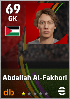 Abdallah Al-Fakhori — GK, OVR 69, MAX 69