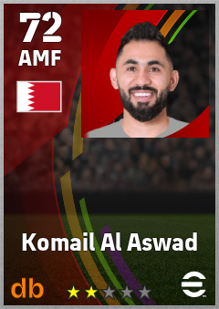 Komail Al Aswad — AMF, OVR 72, MAX 72