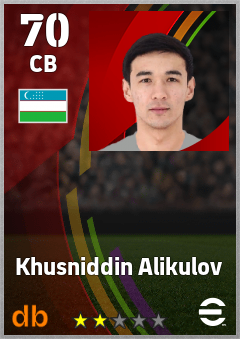 Khusniddin Alikulov eFootball player card