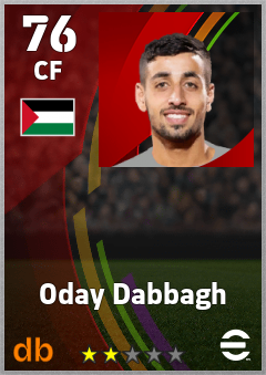 Oday Dabbagh — CF, OVR 76, MAX 76