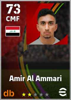 Amir Al Ammari — CMF, OVR 73, MAX 73