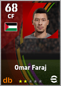 Omar Faraj — CF, OVR 68, MAX 68