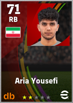 Aria Yousefi — RB, OVR 71, MAX 71