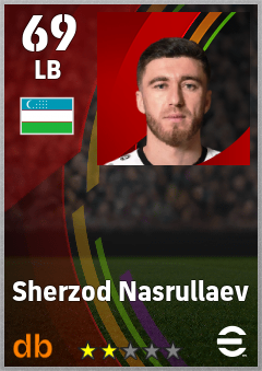 Sherzod Nasrullaev eFootball player card