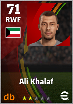 Ali Khalaf — RWF, OVR 71, MAX 71