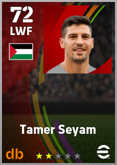 Tamer Seyam — LWF, OVR 72, MAX 72