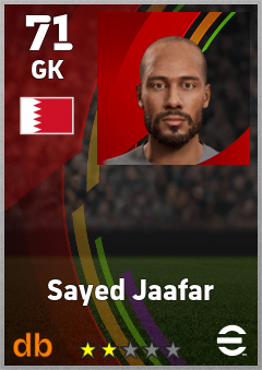 Sayed Jaafar — GK, OVR 71, MAX 71