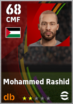 Mohammed Rashid — CMF, OVR 68, MAX 68