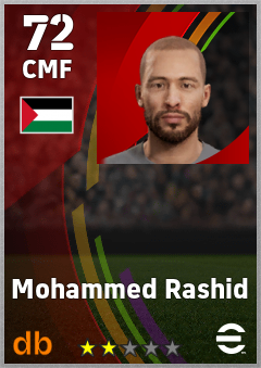 Mohammed Rashid — CMF, OVR 72, MAX 72