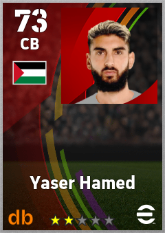 Yaser Hamed — CB, OVR 73, MAX 73