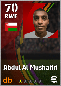 Abdul Al Mushaifri — RWF, OVR 70, MAX 70