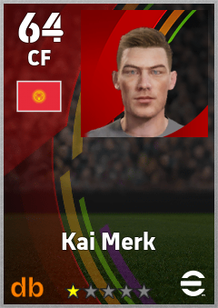 Kai Merk — CF, OVR 64, MAX 64