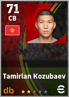 Tamirlan Kozubaev — CB, OVR 71, MAX 71