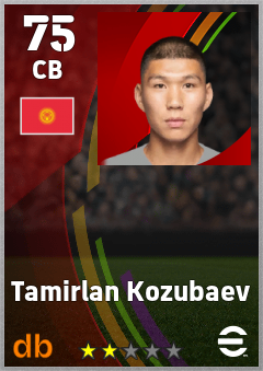 Tamirlan Kozubaev — CB, OVR 75, MAX 75