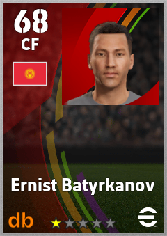 Ernist Batyrkanov — CF, OVR 68, MAX 68