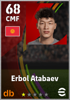 Erbol Atabaev — CMF, OVR 68, MAX 68