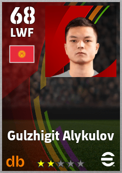 Gulzhigit Alykulov — LWF, OVR 68, MAX 68