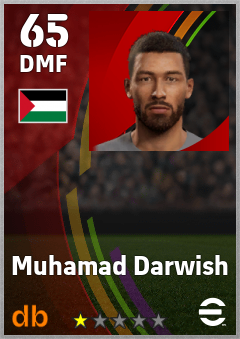Muhamad Darwish — DMF, OVR 65, MAX 65