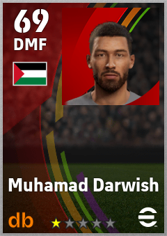 Muhamad Darwish — DMF, OVR 69, MAX 69