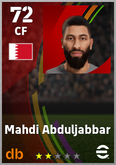 Mahdi Abduljabbar — CF, OVR 72, MAX 72