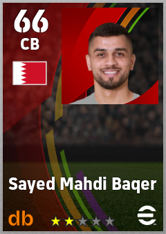 Sayed Mahdi Baqer eFootball player card
