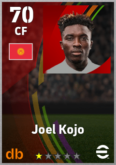 Joel Kojo — CF, OVR 70, MAX 70