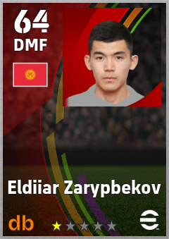 Eldiiar Zarypbekov — DMF, OVR 64, MAX 64
