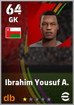Ibrahim Yousuf A. — GK, OVR 64, MAX 64