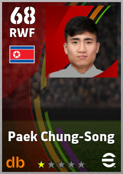 Paek Chung-Song — RWF, OVR 68, MAX 68