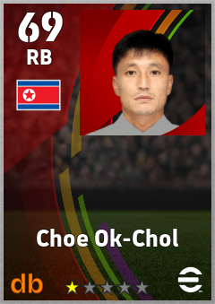 Choe Ok-Chol — RB, OVR 69, MAX 69