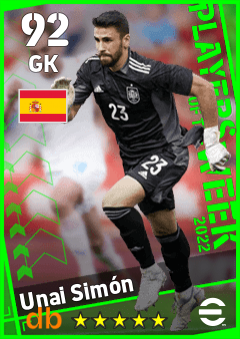 Unai Simón — GK, OVR 92, MAX 92