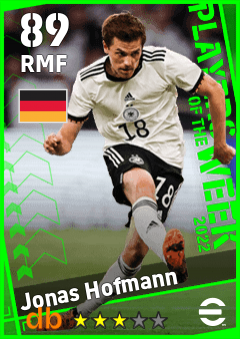 Jonas Hofmann — RMF, OVR 89, MAX 89