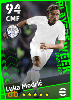 Luka Modrić — CMF, OVR 94, MAX 94