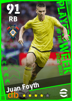 Juan Foyth — RB, OVR 91, MAX 91