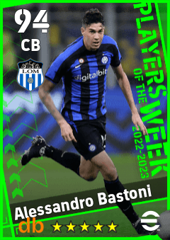 Alessandro Bastoni — CB, OVR 94, MAX 94