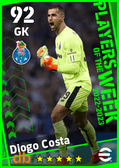 Diogo Costa — GK, OVR 92, MAX 92