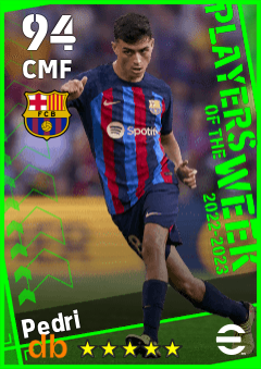 Pedri eFootball player card