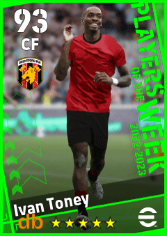Ivan Toney — CF, OVR 93, MAX 93